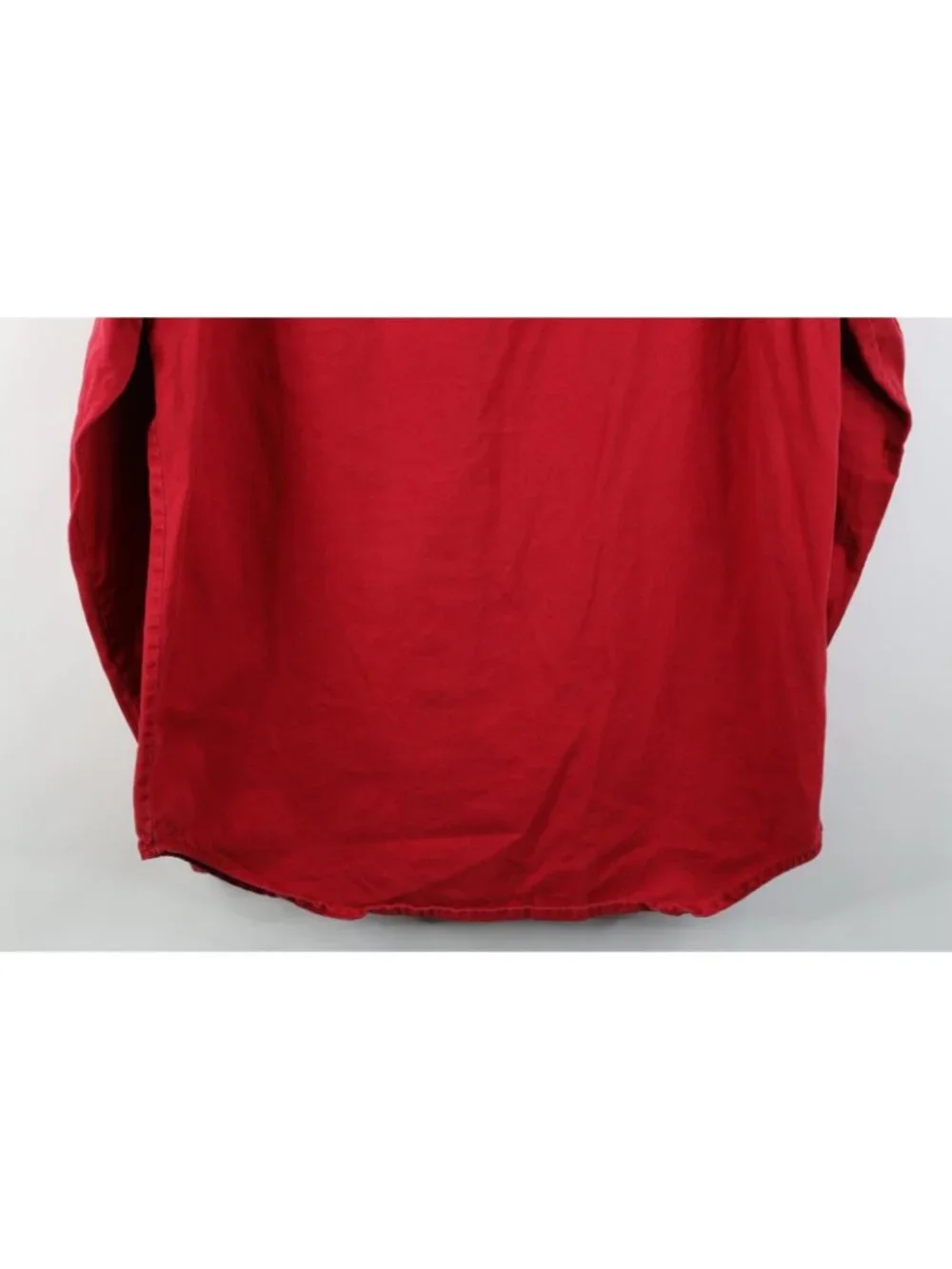 Vintage 90s Levis Mens Medium Distressed Collared Denim Jean Button Shirt Red